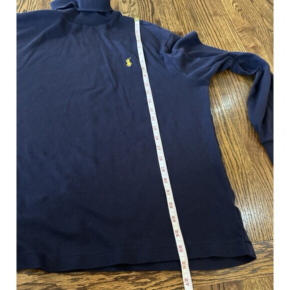 Ralph Lauren Polo Men's 100% Cotton Navy Turtleneck Polo Emblem Size Large‎ EUC - Picture 5 of 8